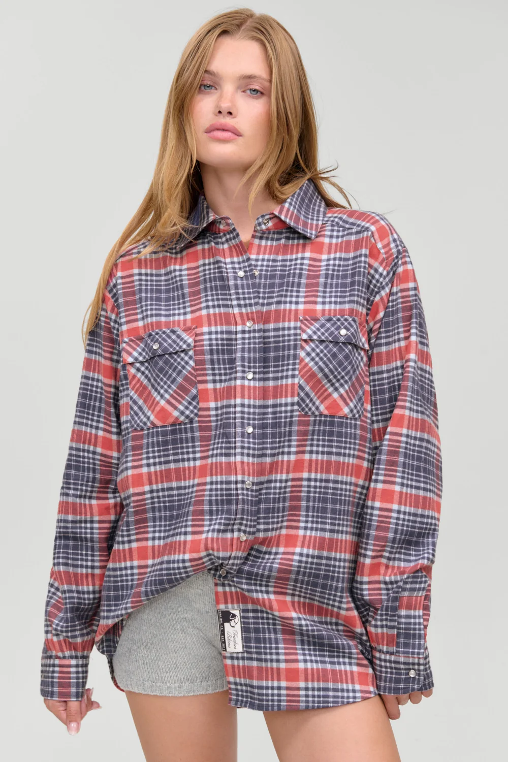 Image of Montana Oversized Cotton Flannel - Cozy Plaid