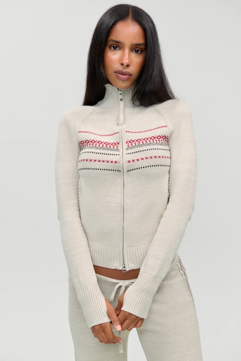 Image of Kingston Cotton Knit Zip Up - Taos