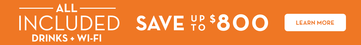 ALL INCLUDED - DRINKS + WI'FI - COMPLETE YOUR BOOKING > LEARN MORE
