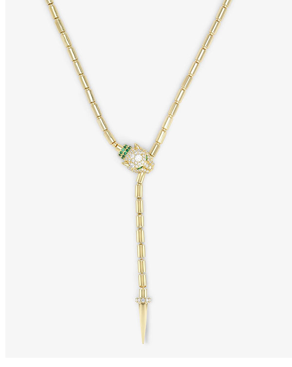 Jaguar Bolo Lariat Necklace