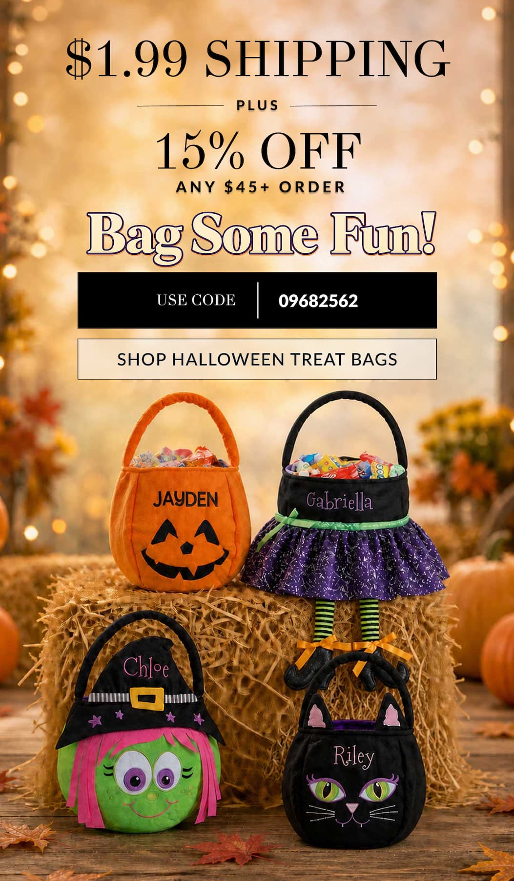 $1.99 Shipping Plus 15% Off Any $45+ order Bag Some Fun!