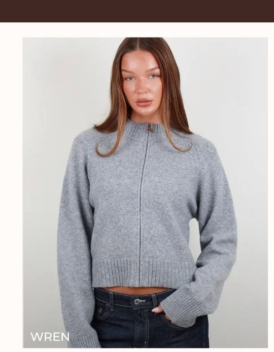 wren grey knitted jumper 