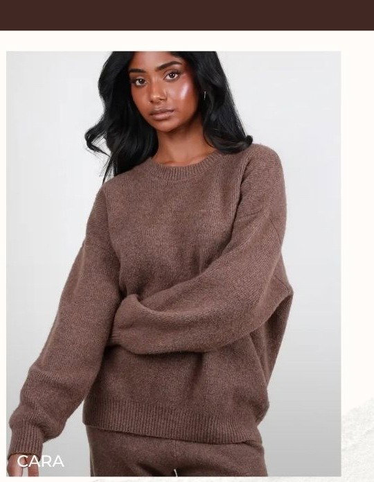 cara brown knitted crew neck 