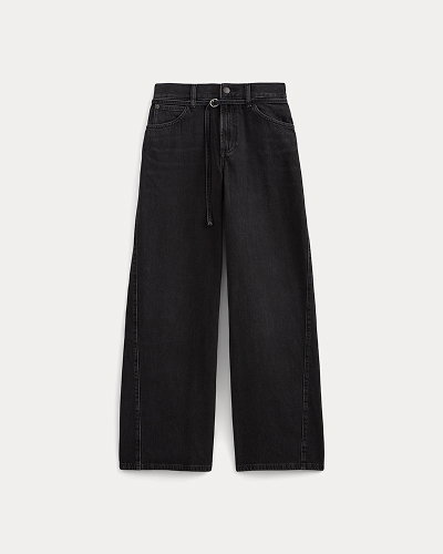 Image | Lightweight Loose Wide-Leg Jean | Black