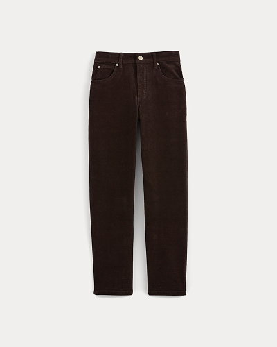 Image | Stretch Corduroy Cigarette Pant | Coffee Bean