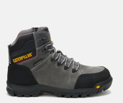 CAT Footwear - Men’s Resorption Waterproof Composite Toe Work Boot - Quiet Shade colorway.
