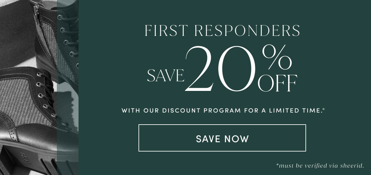 First Responders! Save 20% Off With Our Discount Program For A Limited Time* *must Be Verified Via Sheerid. | Save Now