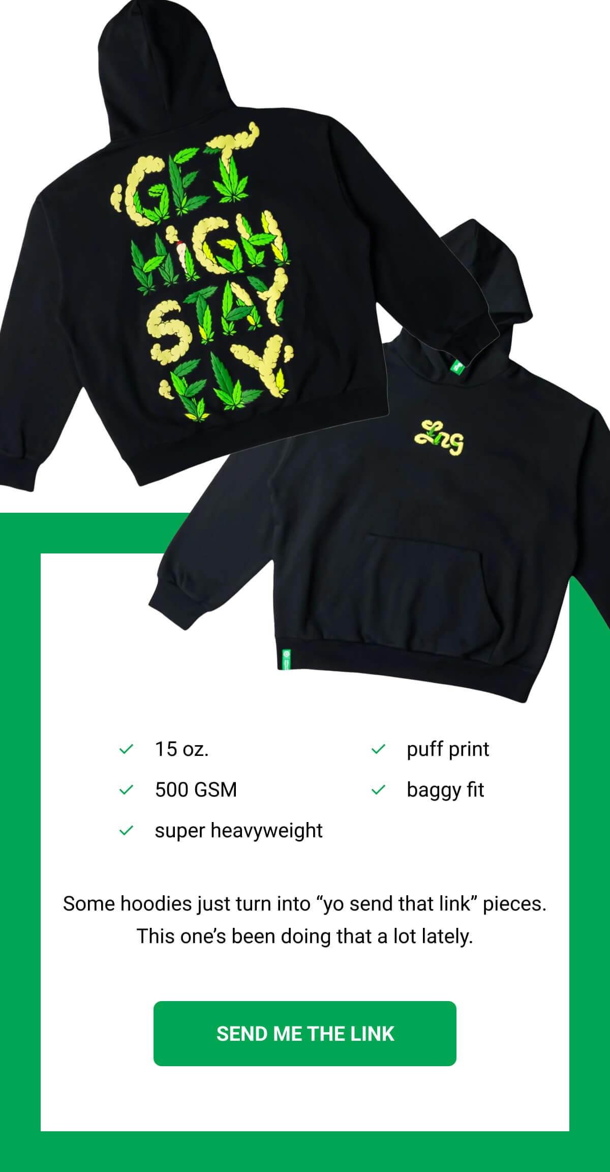 Some hoodies just turn into “yo send that link” pieces. This one’s been doing that a lot lately. | SEND ME THE LINK