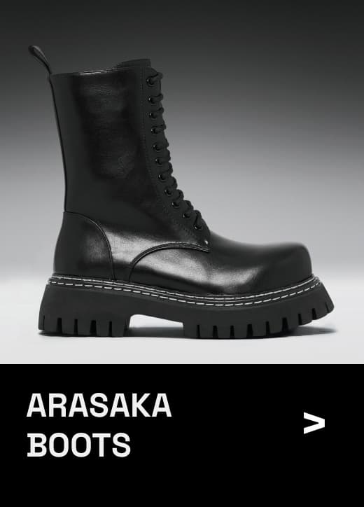 Arasaka Double Rand Military Boots - Black