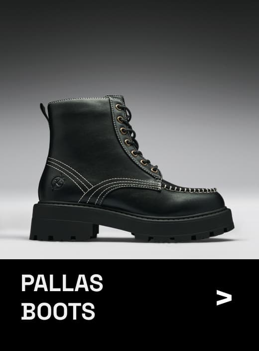 Pallas Black Lace Up Boots