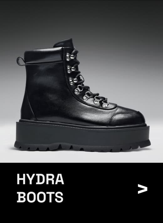 HYDRA All Black Matrix Platform Boots