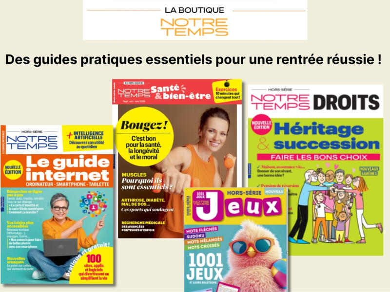 Découvrez les nouveautés de la Rentrée sur la Boutique Notre Temps!