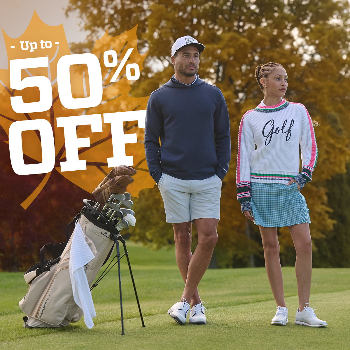 Up to 50% off.