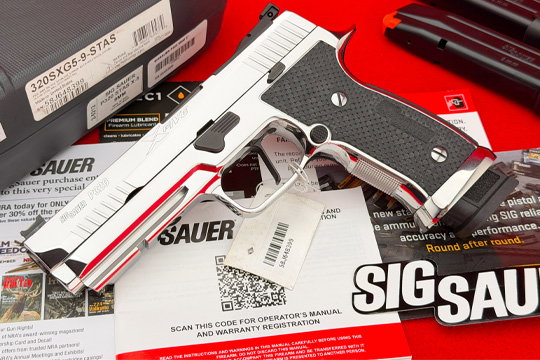 Custom Sig Sauer P320 X-Five SXG Skeleton 9mm Nirror Poliaged Stainless