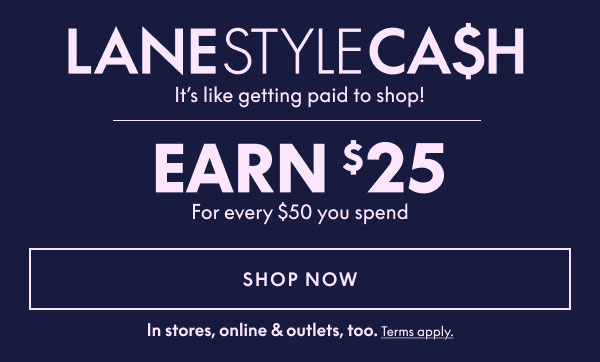 Earn $25 for Every $50 You Spend