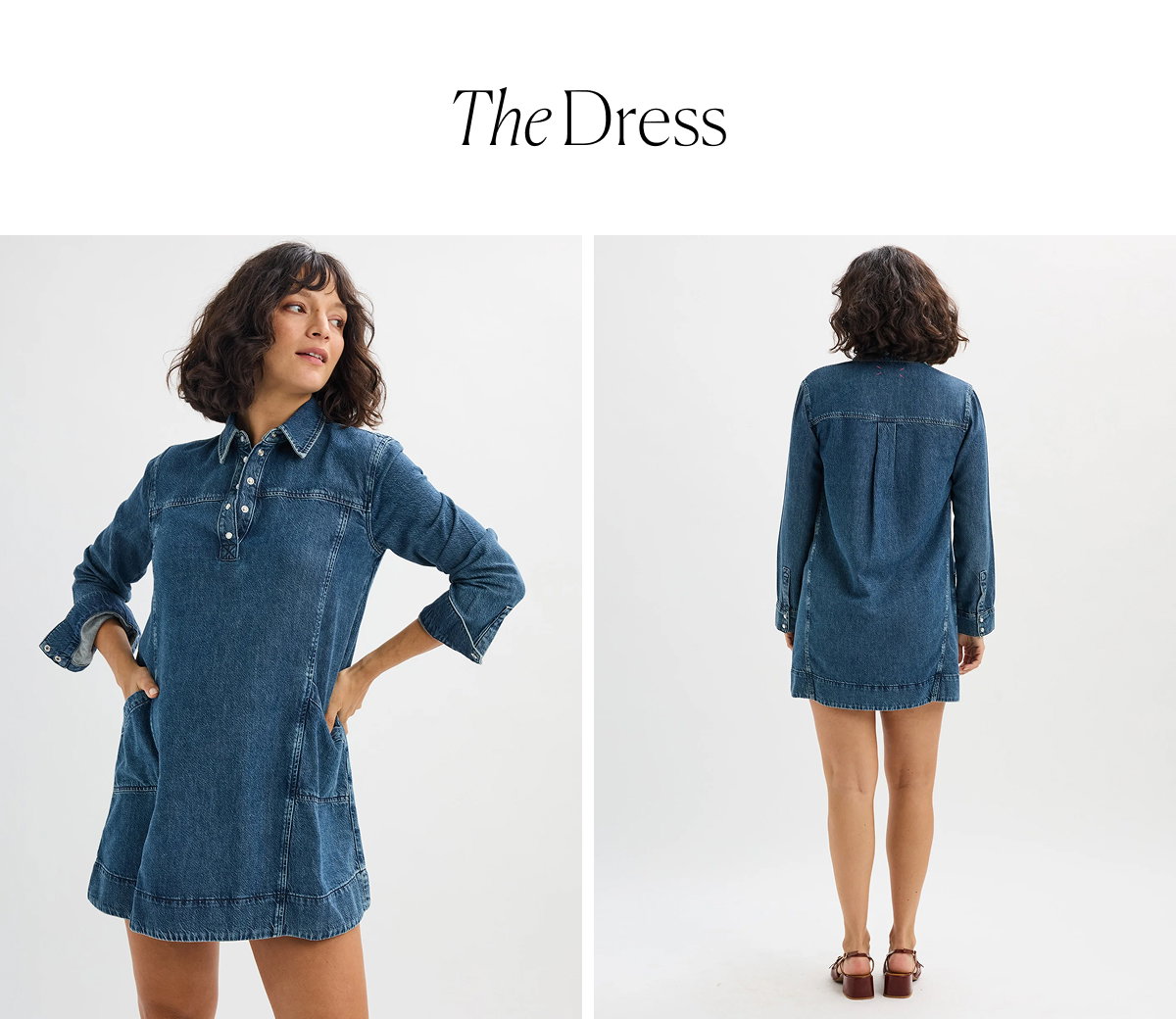 The Drapey Denim Mini Dress