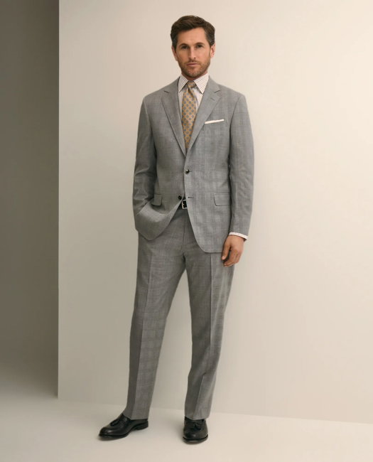 Image of Traditional Fit Wool Check 1818 Suit