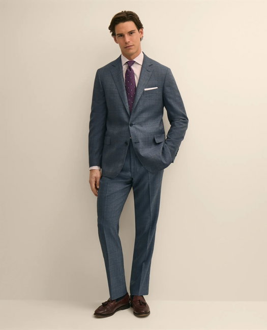 Image of Classic Fit Wool Overcheck 1818 Suit