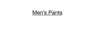 Men's Pants