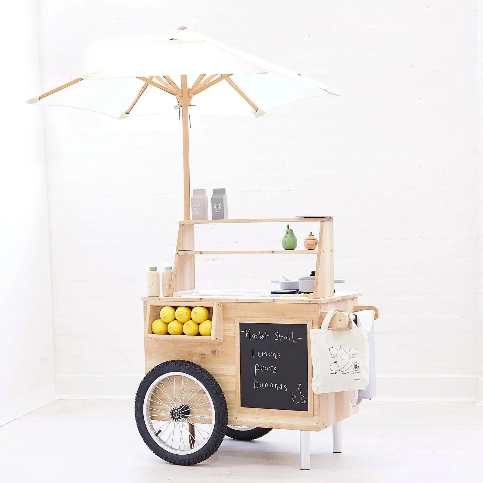 Image of Outdoor Mud Kitchen Cart with Umbrella