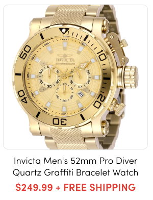 INV-50231 INVICTA Men's 52mm Coalition Forces Quartz Chronograph iSize Bracelet Watch – $249.99 + FREE SHIPPING