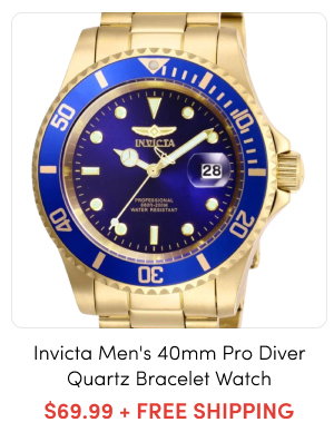INV-26974 INVICTA Men's 40mm Pro Diver Quartz Bracelet Watch – $69.99 + FREE SHIPPING