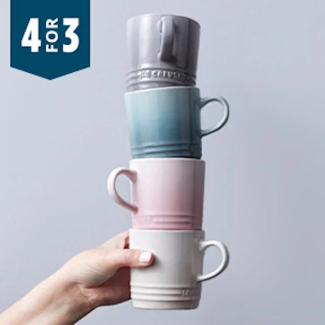 Le Creuset Calm Collection Mugs, Set of 4