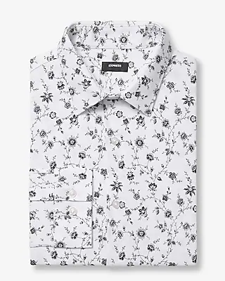 Slim Contrast Floral Modern Tech 1MX Dress Shirt