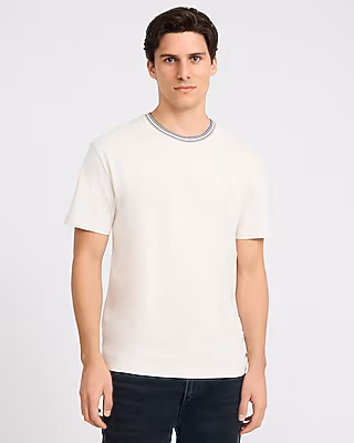 Tipped Classic Fit Luxe Pique Crew Neck T-Shirt