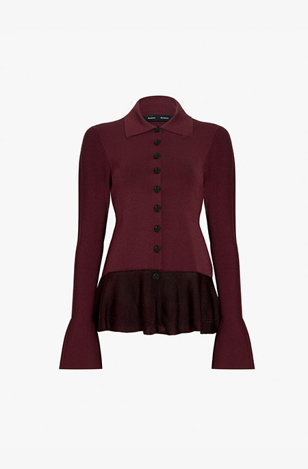 Martina Jacket in Compact Stretch Viscose in Amarone