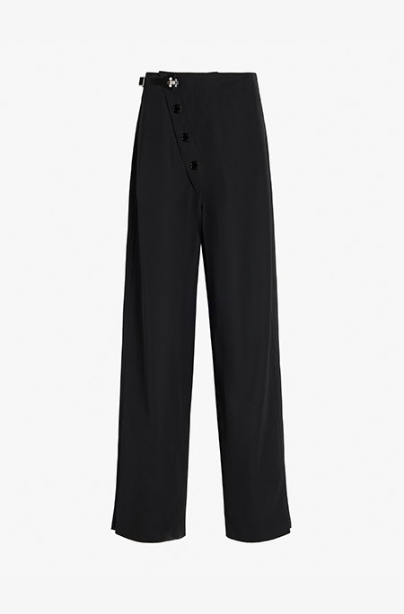 Aitana Pant in Tropical Wool in Black