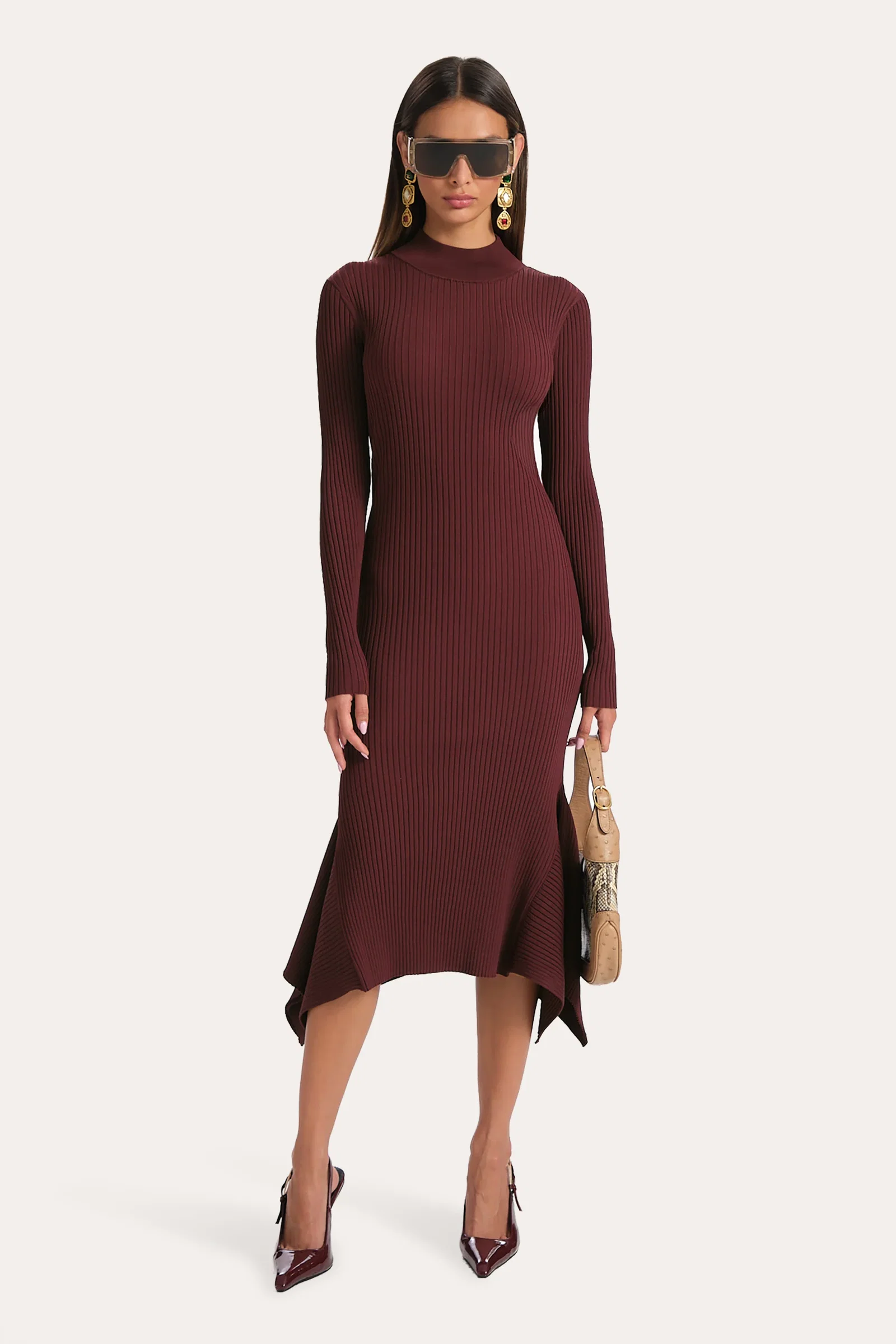 Image of Fiona Rib Sweater Dress