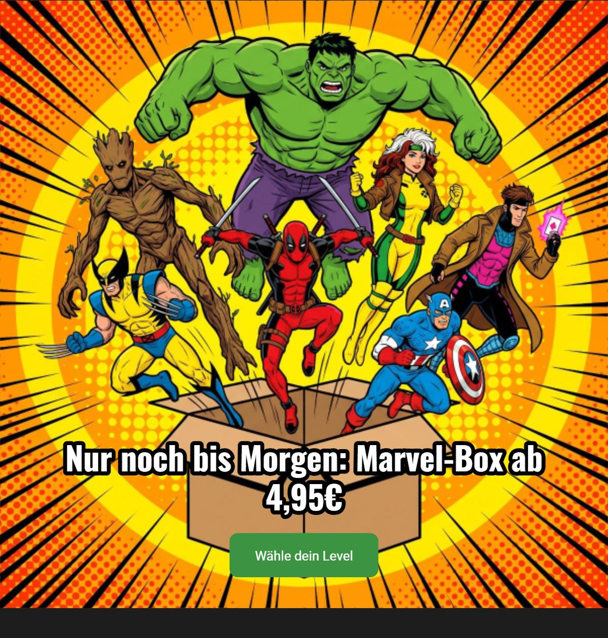 Nur noch bis Morgen: Marvel-Box ab 4,95€