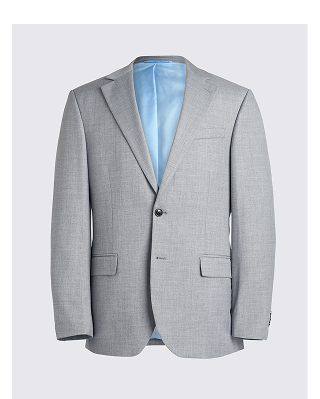 Regular Fit Grey Stretch Suit