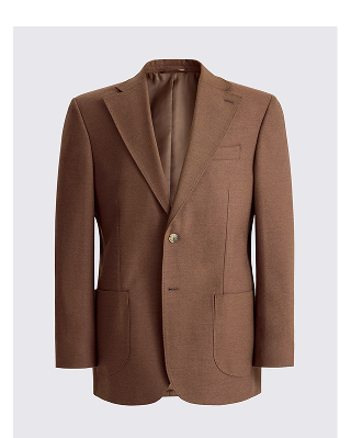 Relaxed Fit Chestnut Flannel Suit