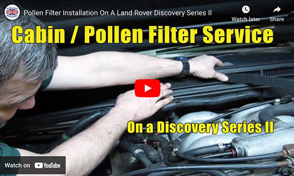 Cabin / Pollen Filter Service On Discovery 2
