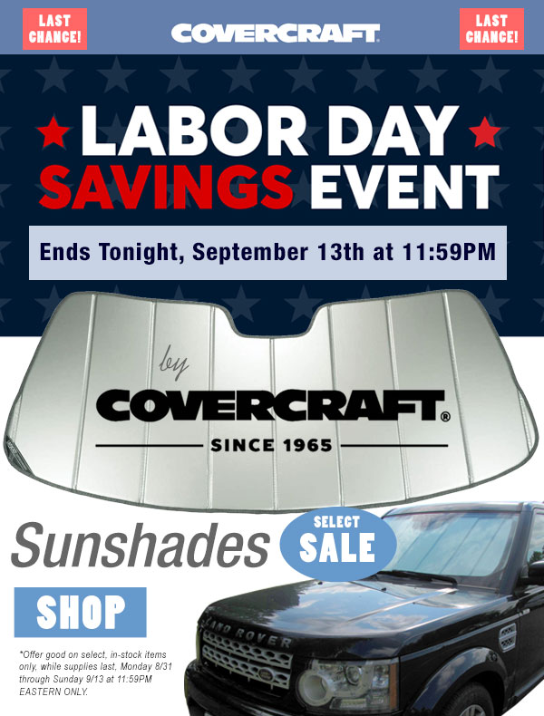 ENDS TONIGHT - Covercraft Sunshades On Sale at RoverParts.com