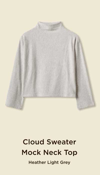 Cloud Sweater Mock Neck Top