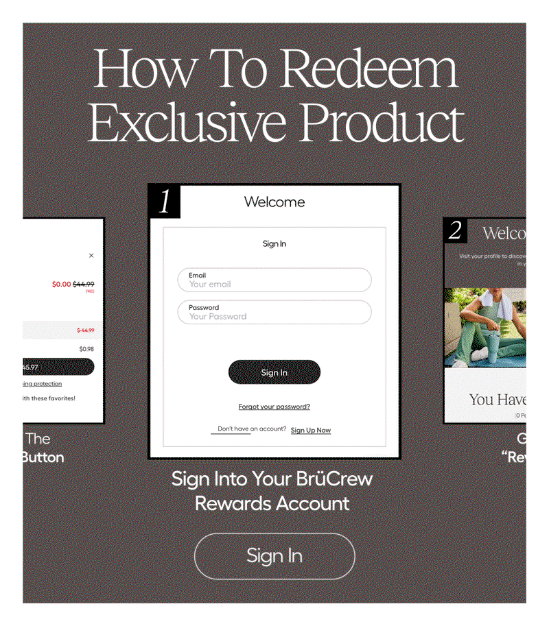 How To Redeem Exclusive Product - Sign In