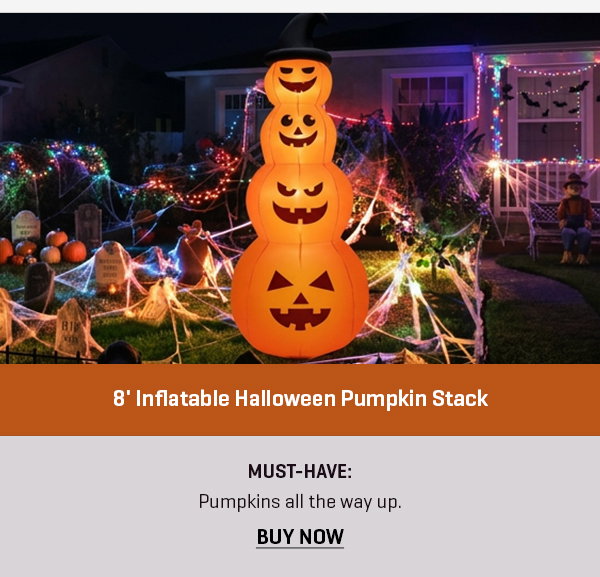 8' Inflatable Halloween Pumpkin Stack