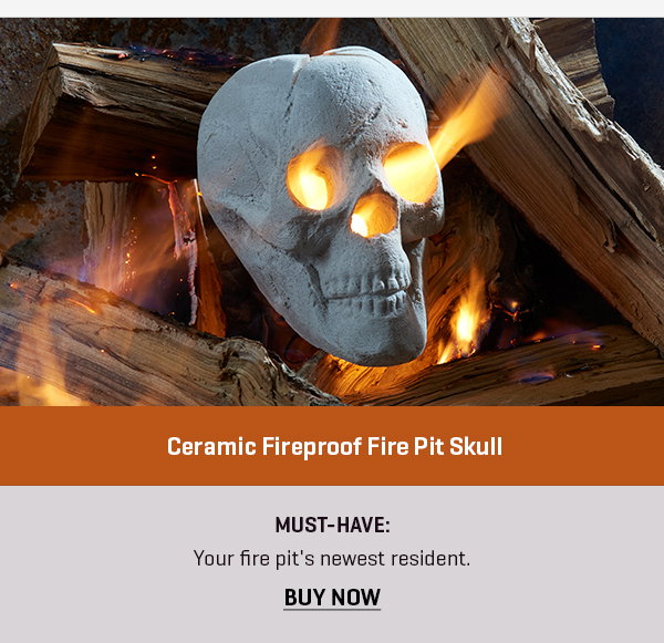 Ceramic Fireproof Fire Pit Skull