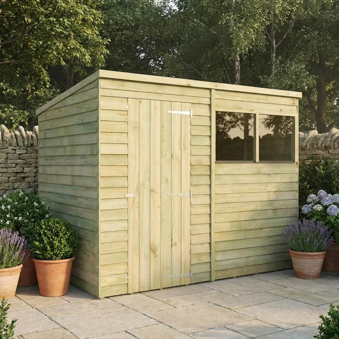 Mercia 8 x 6ft Overlap Pent Shed