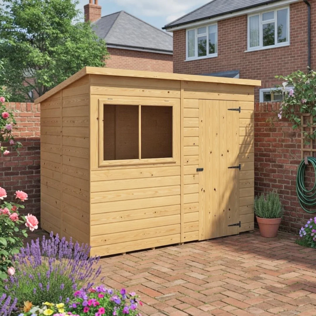 Perugia 8 Ft. W x 6 Ft. D Shiplap Pent Shed