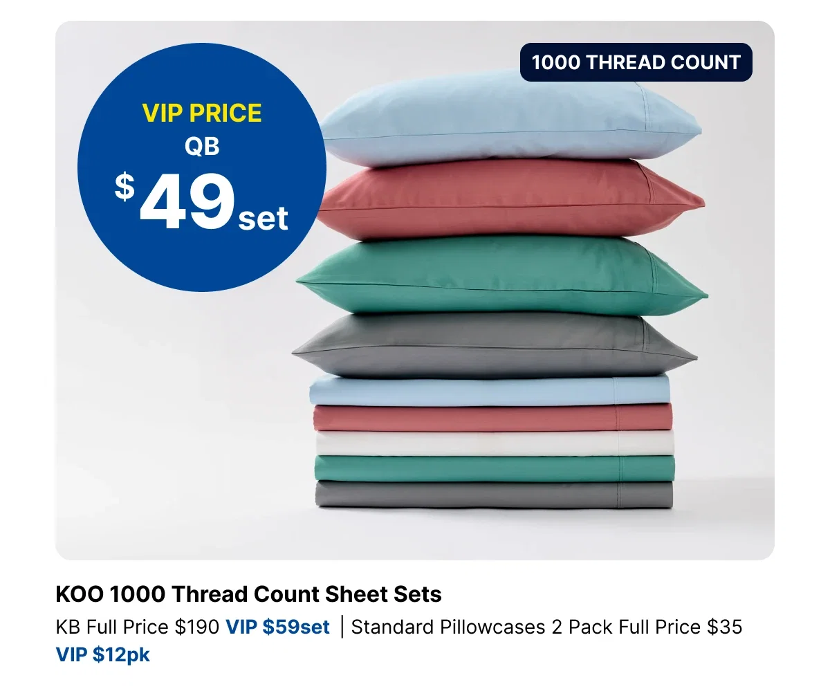 Koo 100 thread count sheet sets
