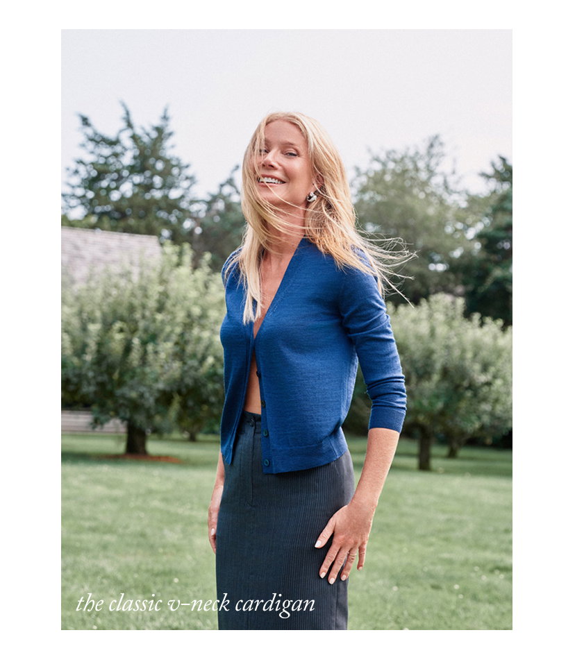 the classic v-neck cardigan