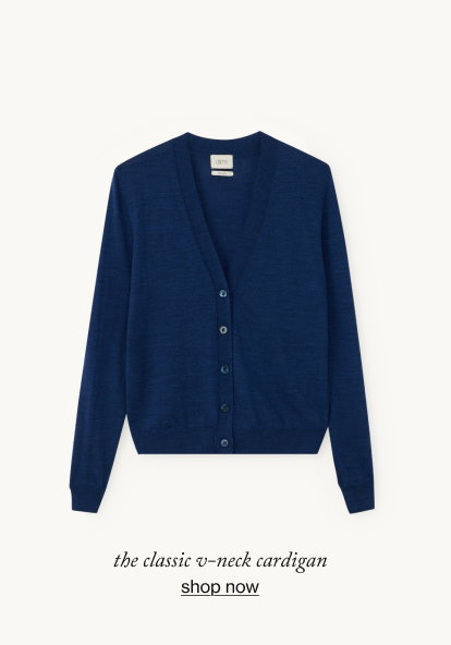 the classic v-neck cardigan