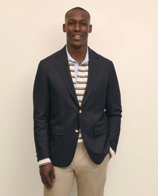 Image of No. 1 Sack Blazer in Dobby Wool