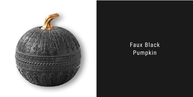 Faux Black Pumpkin