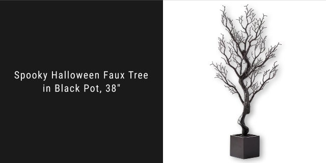 Spooky Halloween Faux Tree in Black Pot, 38”