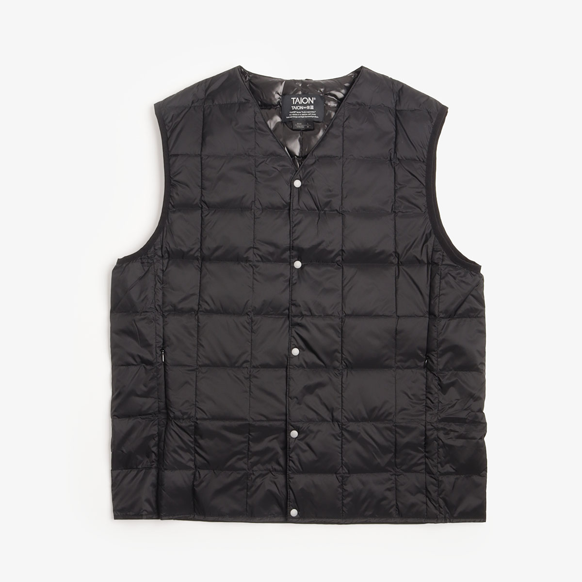 Taion Crew V Neck Down Vest at Urban Industry Store